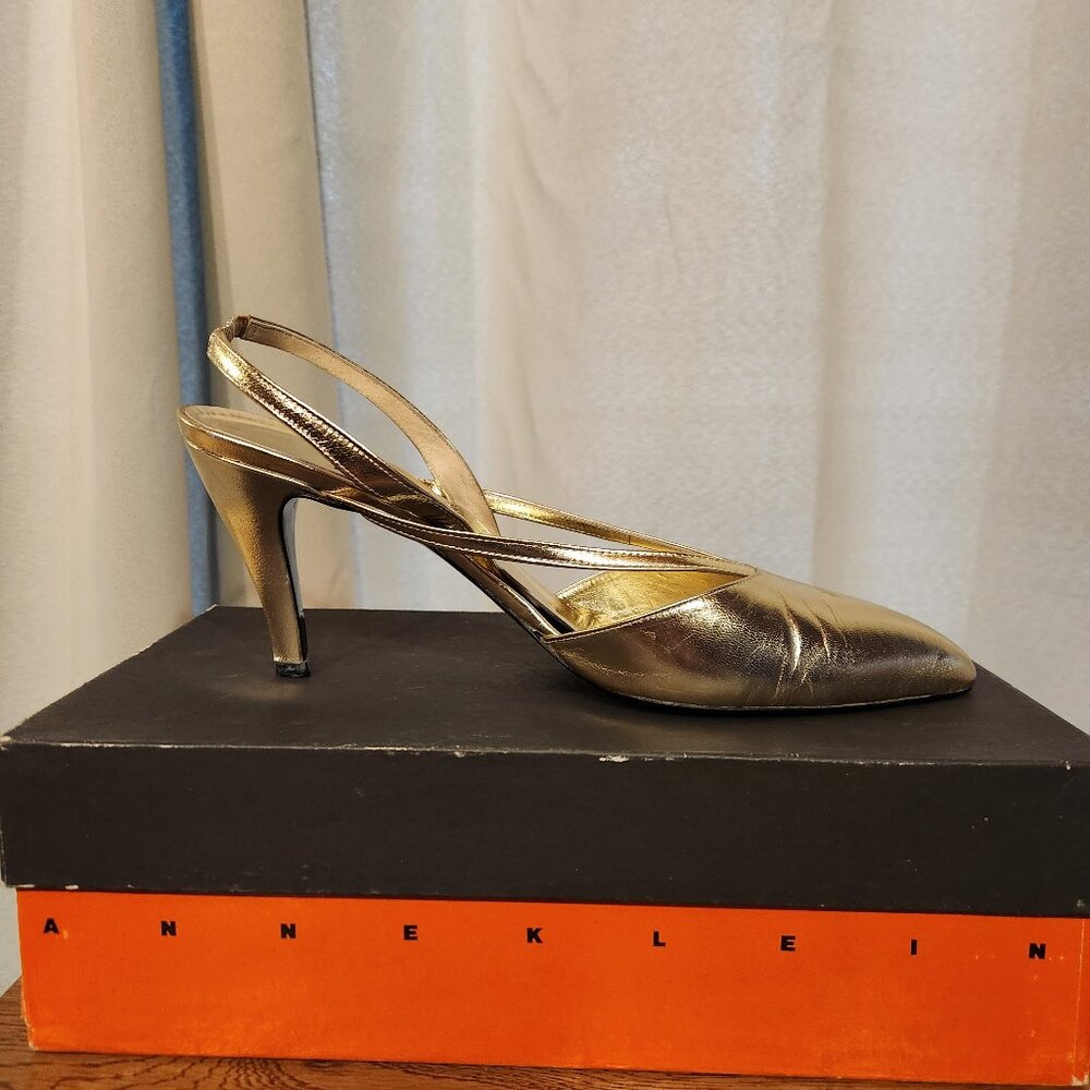 Anne Klein Gold Strap Heels